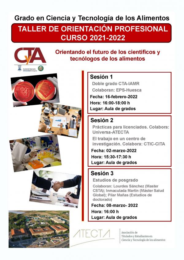 Cartel Jornadas de Orientación Profesional CTA 2021-22